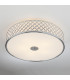 Cylindrical Flush Ceiling Light Large Polished Chrome, 5x E14