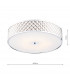 Cylindrical Flush Ceiling Light Large Polished Chrome, 5x E14
