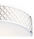 Cylindrical Small 2 Light Flush Ceiling Light Polished Chrome Frosted Glass