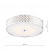 Cylindrical Small 2 Light Flush Ceiling Light Polished Chrome Frosted Glass