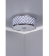 Cylindrical Small 2 Light Flush Ceiling Light Polished Chrome Frosted Glass