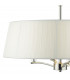 Cylindrical Pendant Light Polished Nickel with Ivory Ribbon Shade, 4x E14