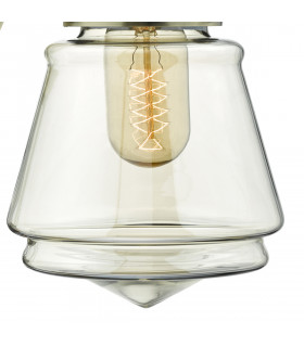 Wall Light Antique Brass & Champagne Glass
