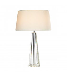 Table Lamp Tapered Crystal complete with Round Tapered Shade
