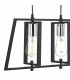 Straight Bar Pendant Light Black & Polished Chrome, 3x E27