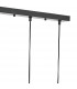 Straight Bar Pendant Light Black & Polished Chrome, 3x E27
