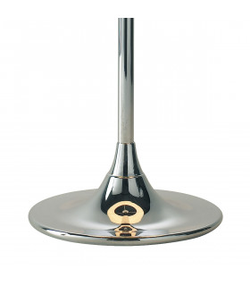 Table Lamp Chrome complete with Ivory Woven Round Drum Shade