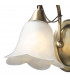 Double Wall Light Antique Brass complete with Alabaster Glass