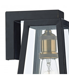 Lantern Duv Wall Light Downlight Black IP43