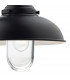 Dome Wall Light Matt Black IP44, 1x E14