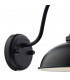 Dome Wall Light Matt Black IP44, 1x E14