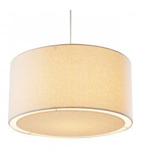 Cylindrical Non Elec Pendant Light Cream Laser Cut