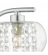 Crystal Single Wall Light Polished Chrome & Glass