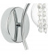 Crystal Single Wall Light Polished Chrome & Glass
