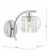 Crystal Single Wall Light Polished Chrome & Glass