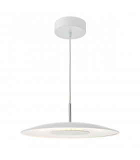 Dome Pendant Light LED White & Stainless Steel