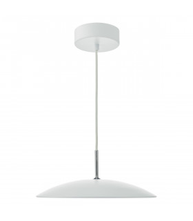 Dome Pendant Light LED White & Stainless Steel