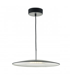 Dome Pendant Light LED Black & Stainless Steel