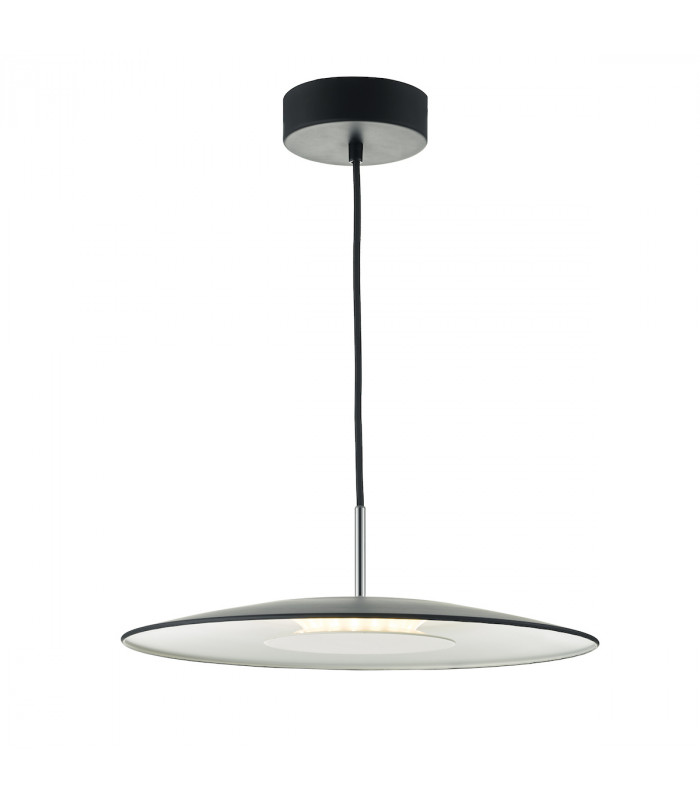 Dome Pendant Light LED Black & Stainless Steel