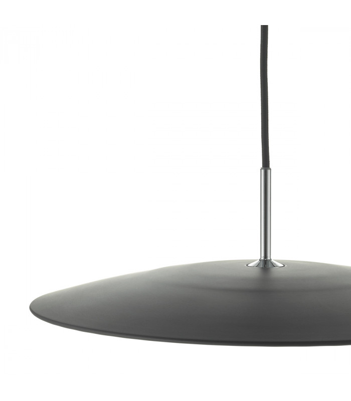 Dome Pendant Light LED Black & Stainless Steel