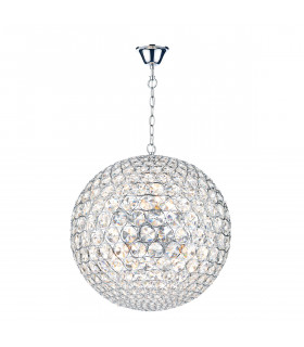 Spherical 50cm Pendant Light Polished Chrome, 8x E14