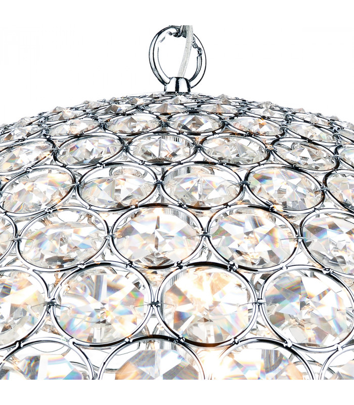 Spherical 50cm Pendant Light Polished Chrome, 8x E14