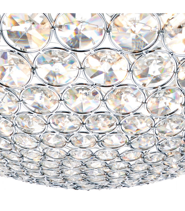 Spherical 50cm Pendant Light Polished Chrome, 8x E14