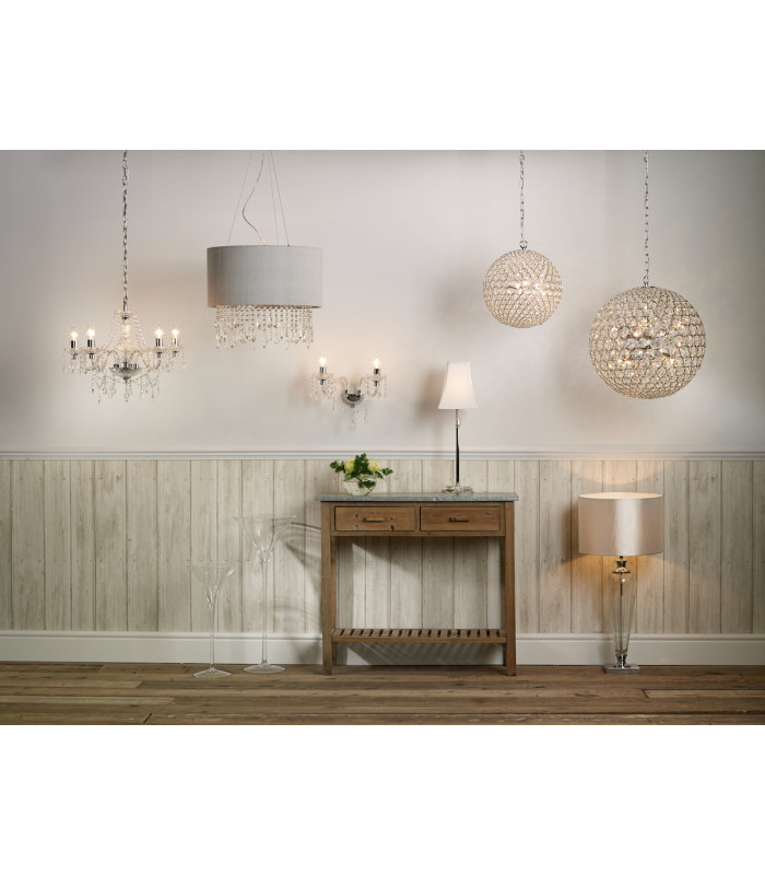 Spherical 50cm Pendant Light Polished Chrome, 8x E14
