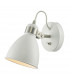 Single Spotlight Wall Light White & Satin Chrome