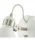 Single Spotlight Wall Light White & Satin Chrome