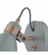 Single Spotlight Wall Light Grey & Copper