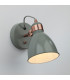 Single Spotlight Wall Light Grey & Copper