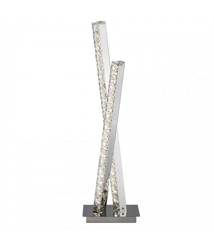 LED 2 Light Table Lamp Chrome with Crystal Glass - 1