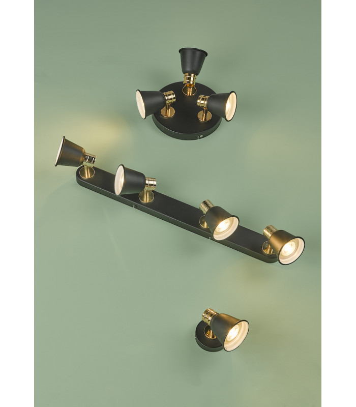 Spotlight Bar Black & Rose Gold, 4x GU10