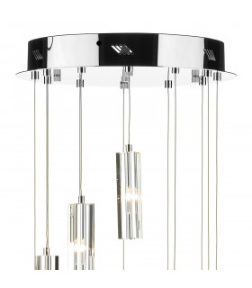 Cluster Led Pendant Light Polished Chrome, 12x G4