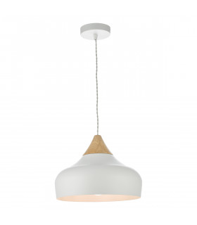 Dome Pendant Light White, 1x E27