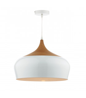 Dome Pendant Light White Large, 1x E27