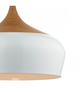 Dome Pendant Light White Large, 1x E27