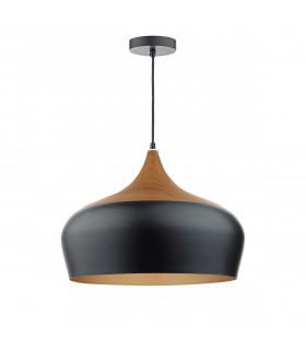 Dome Pendant Light Black Large, 1x E27