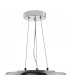 Pendant Light Smoked & Clear Glass, 5x G9