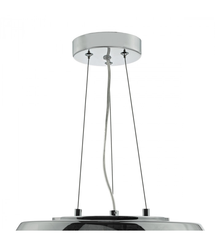 Pendant Light Smoked & Clear Glass, 5x G9