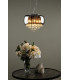Pendant Light Smoked & Clear Glass, 5x G9