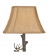 Deer Table Lamp in Aged Brass complete with Round Tapered Shade