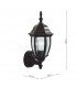 Lantern Uplighter Wall Light Black Gold IP43