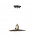 Dome Pendant Light Black, Antique Brass, 1x E27