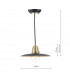 Dome Pendant Light Black, Antique Brass, 1x E27