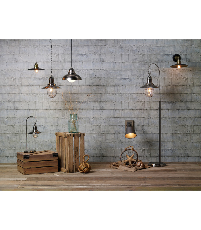 Dome Pendant Light Black, Antique Brass, 1x E27