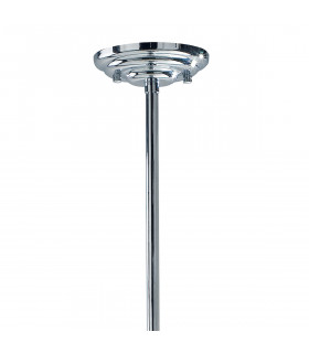 Dome Pendant Light Polished Chrome and Clear Glass