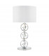 Table Lamp Polished Chrome with Ivory Round Drum Shade