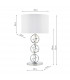 Table Lamp Polished Chrome with Ivory Round Drum Shade